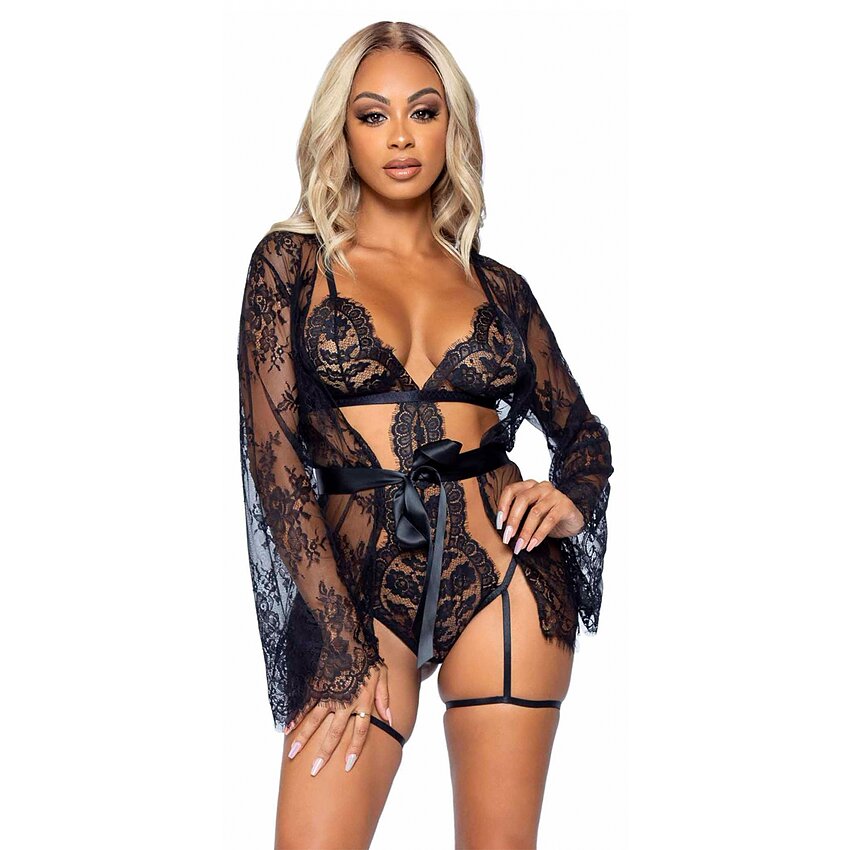 Halat Cu Body Leg Avenue Georgia Negru S