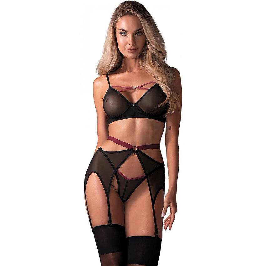 Set 3 Piese Obsessive Novenes Negru M-L