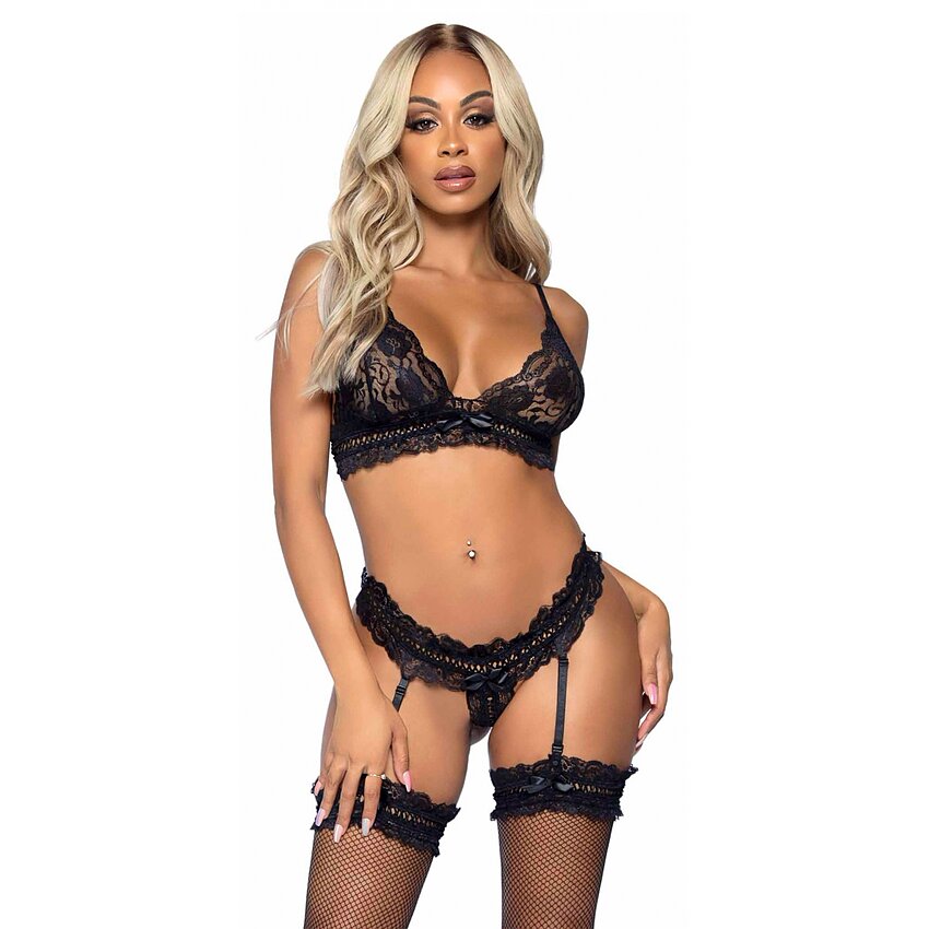 Set Leg Avenue Branny Negru XS-L