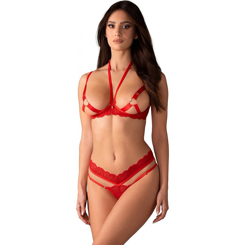 Set Obsessive Cupide Desir Roșu S-M