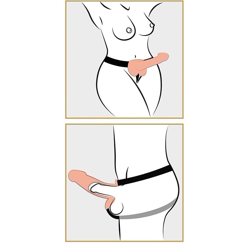 Strap On Unisex Hollow cu Testicule