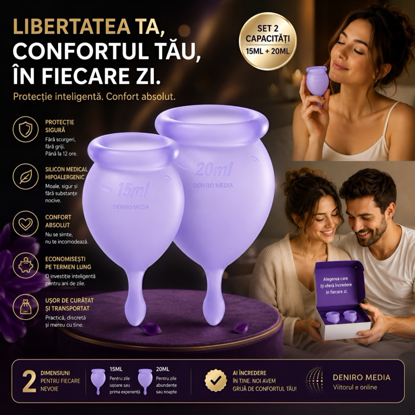 Satisfyer Feel Good Menstrual Cup Set Lila