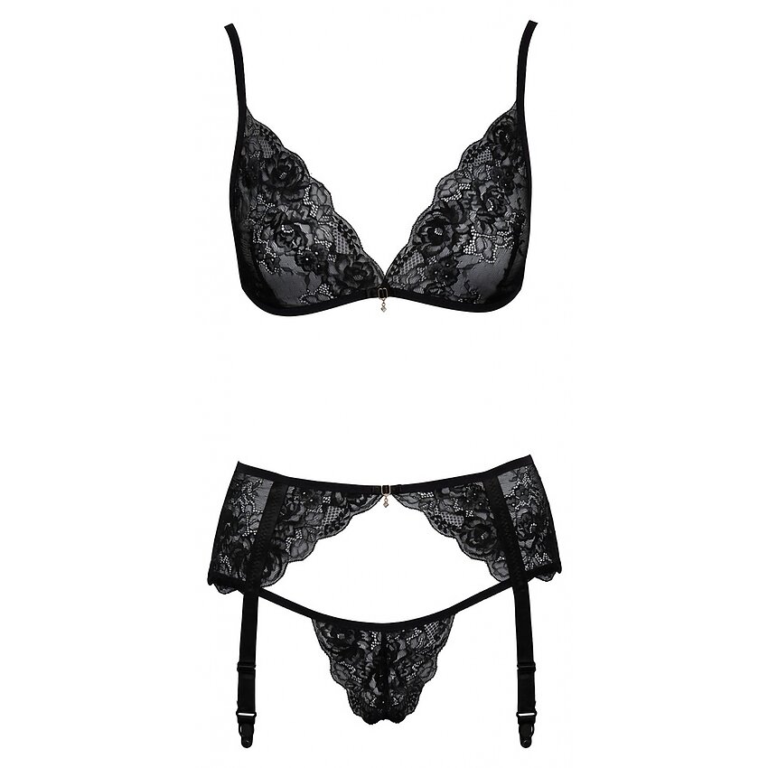 Set Kissable Midnight Fever Negru L-XL