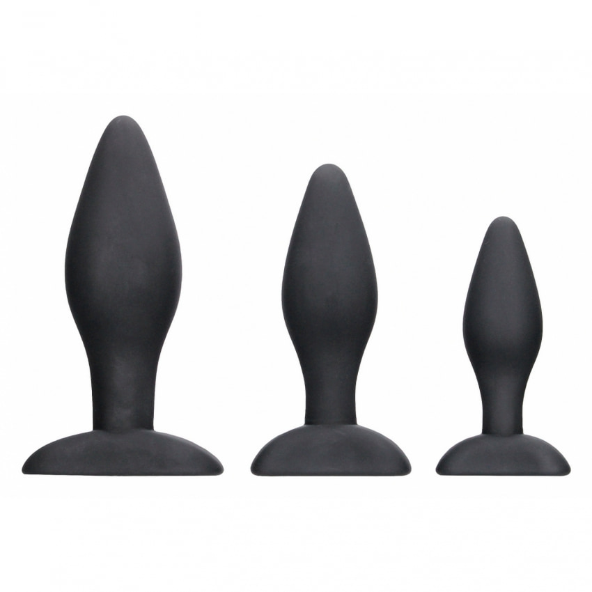 Set 3 Dopuri Anale Apex Negru