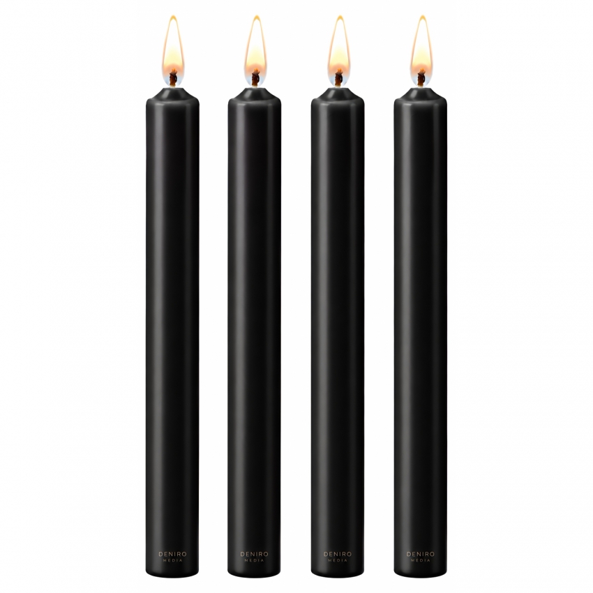 Set 4 Lumânări Negru