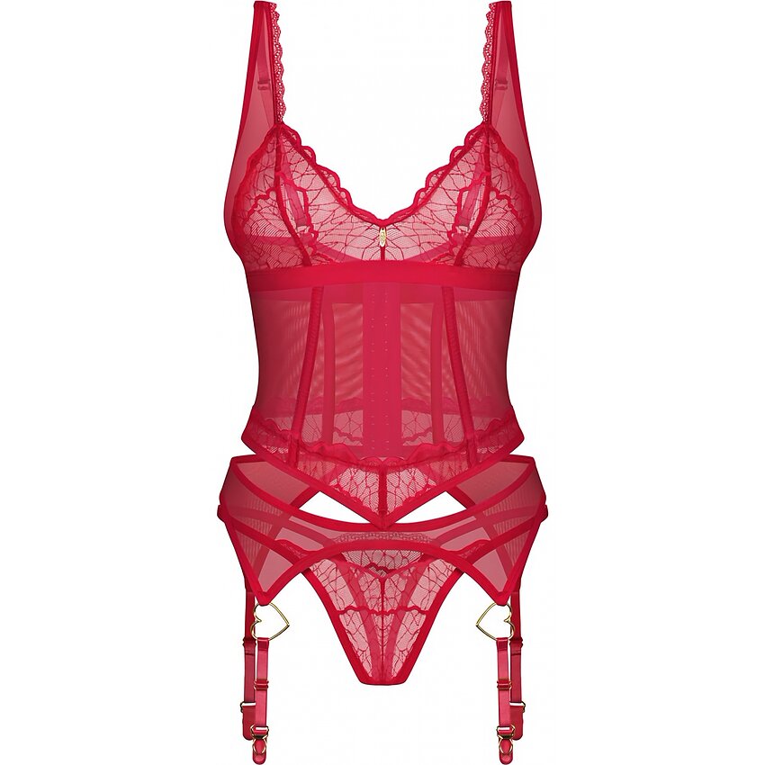 Oferte Sex Shop Corset Obsessive Cupide Desir Roșu L-XL