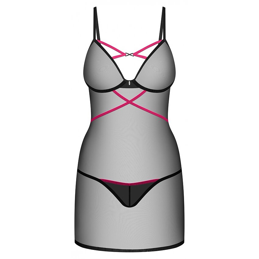 Chemise Obsessive Novenes Negru XL-2XL