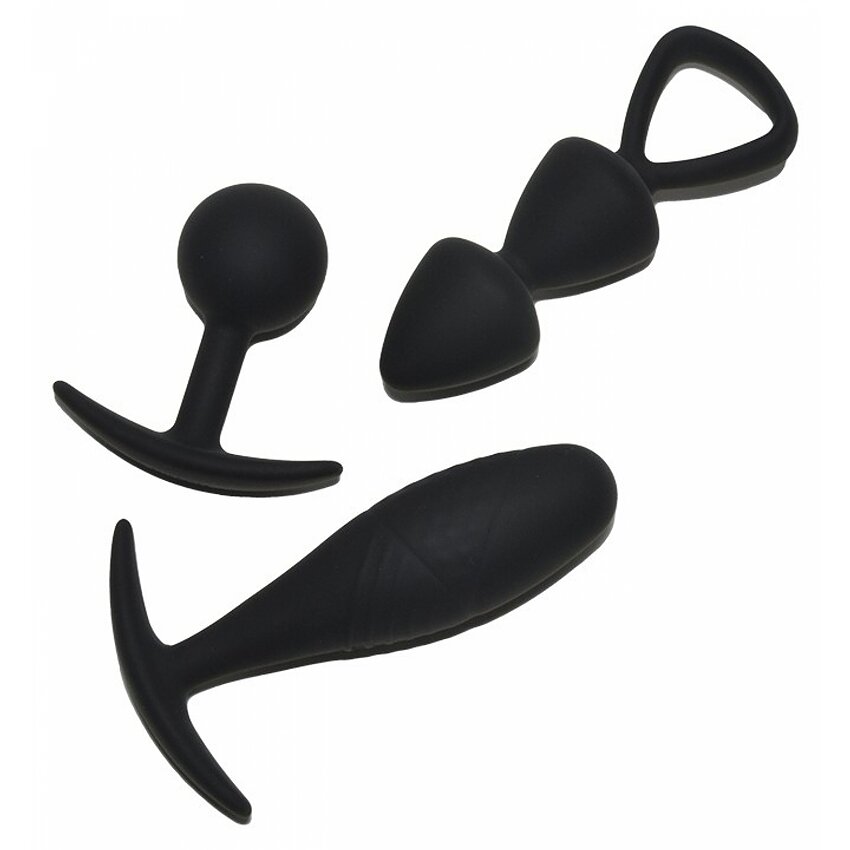 Set of Anal Plugs Basel Size S Negru