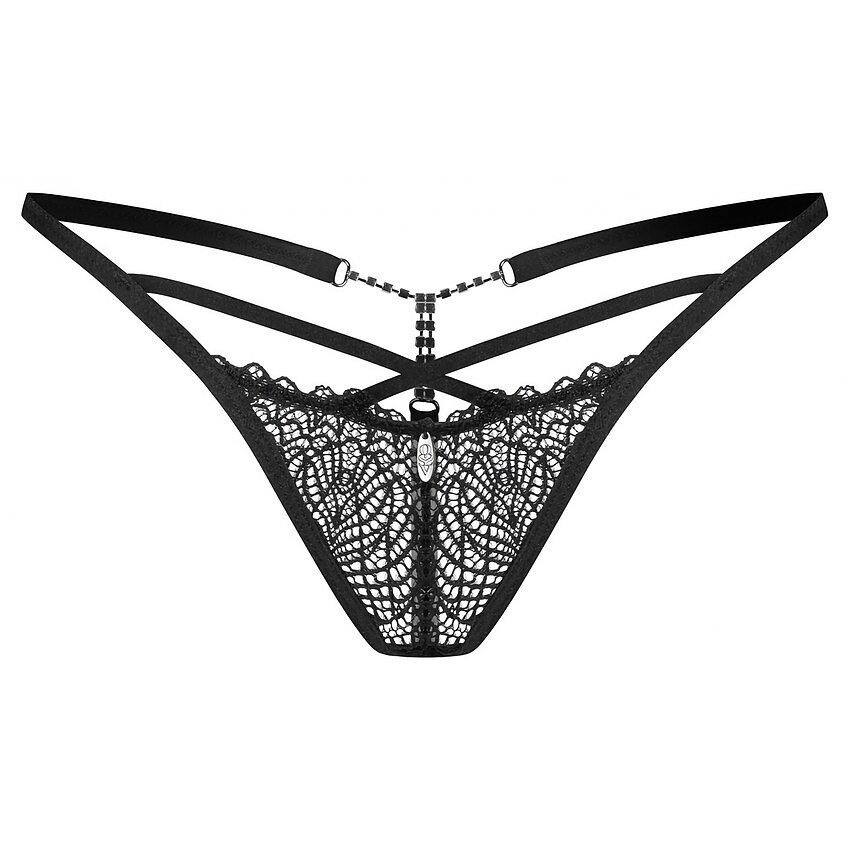 String Obsessive Iliosa Negru 2XL-3XL