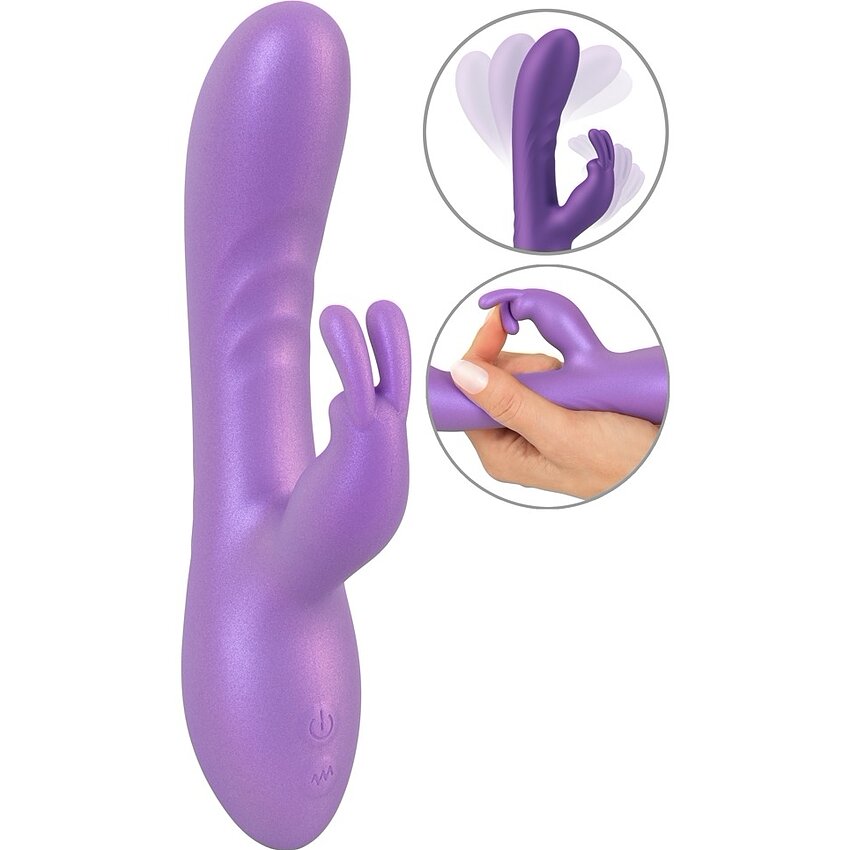 Sweet Smile Flexible Rabbit 18.3 cm — 24 Moduri, Reîncărcabil Mov
