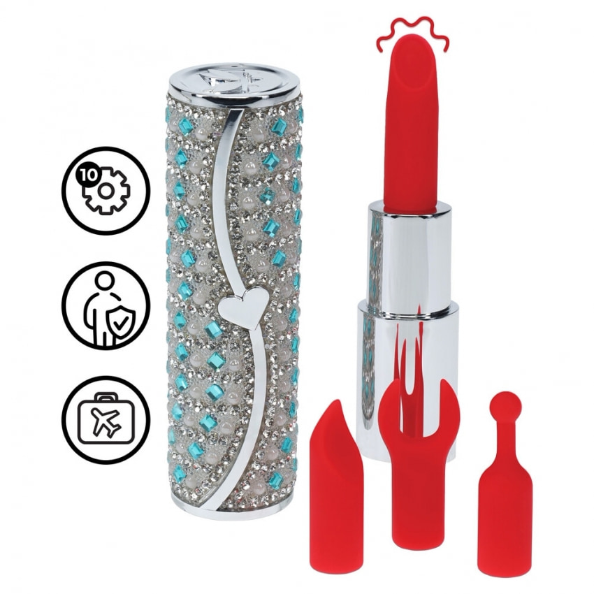 Tiffany Ruj Vibrator 5 Moduri Discret Reîncărcabil Roșu