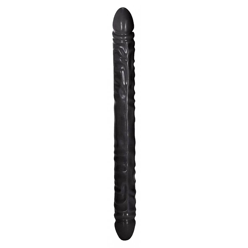Veined Double Dildo 18 inch Negru