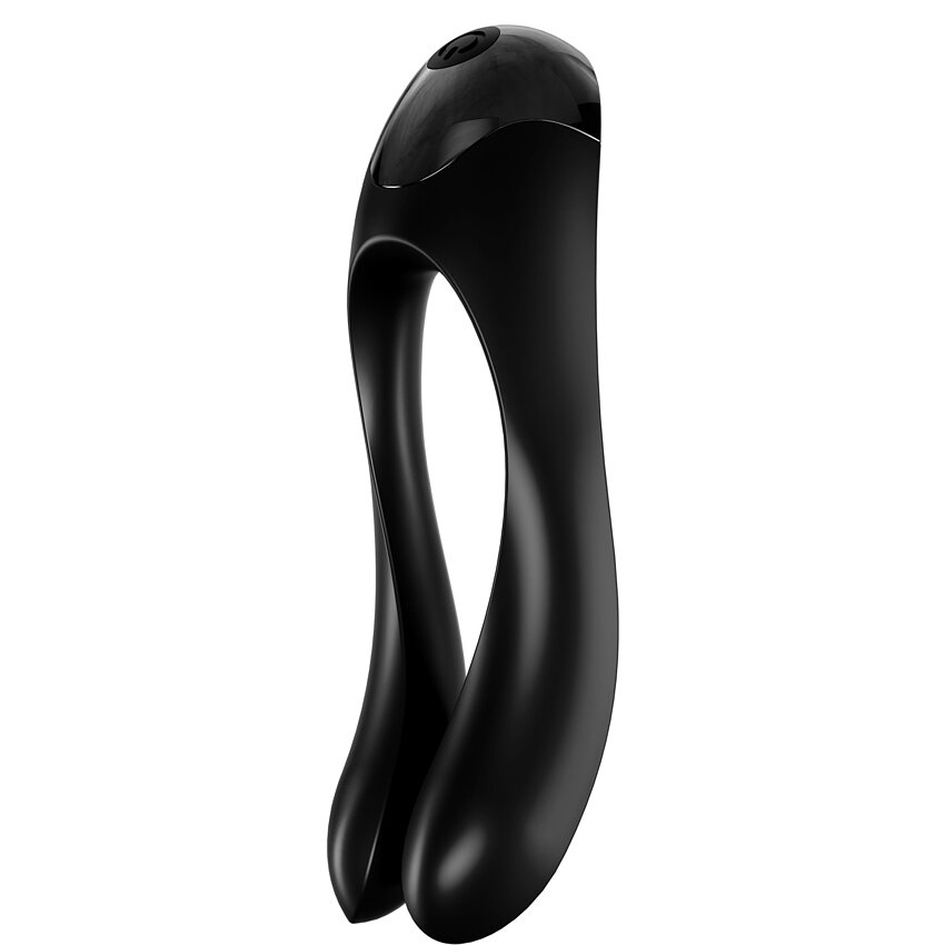 Vibrator Finger Candy Cane Satisfyer Negru