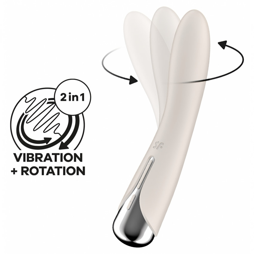 Vibrator Punctul G Satisfyer Spinning Vibe 1 Alb