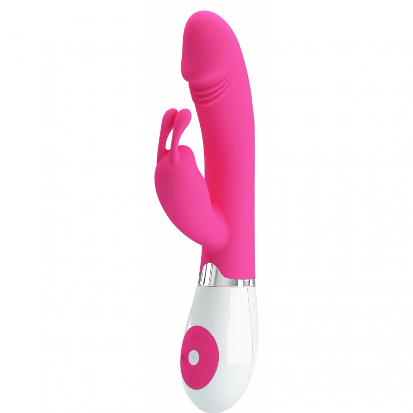 Vibrator Penis Vibrator Rabbit cu Voce Pretty Love Gene Roz