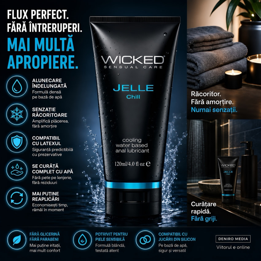 Wicked Jelle Chill Lubrifiant Anal Răcoritor 120ml