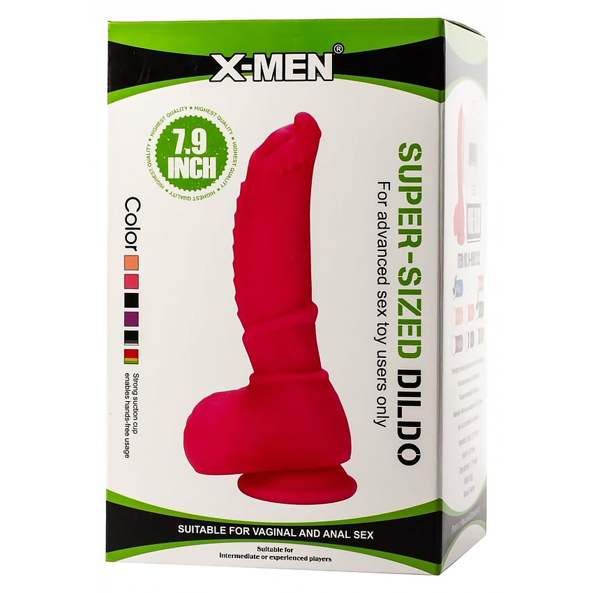 X-Men 18cm Super sized - Jucărie Intimă Neagră cu Ventuză Negru