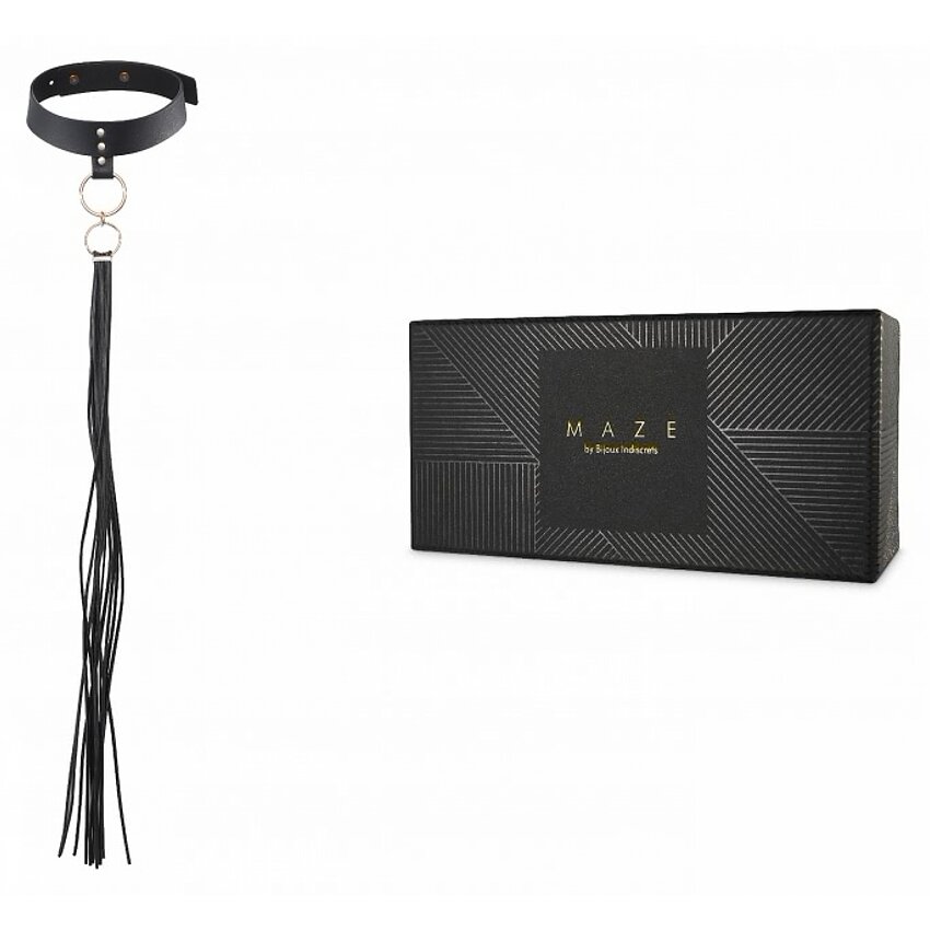 Zgardă cu Lesă Maze Tassel Choker Negru